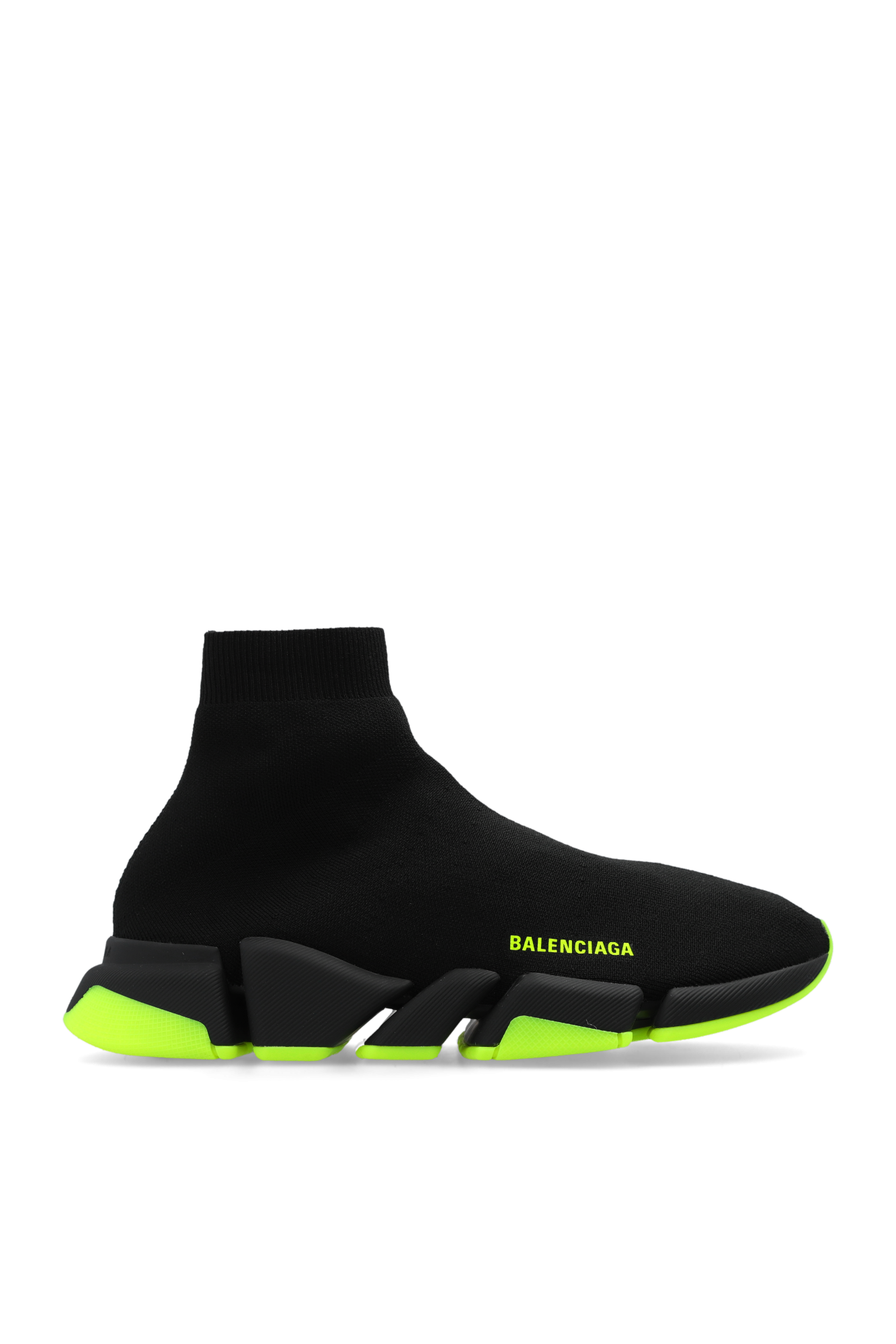 Balenciaga speed sale trainer black neon